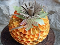 The Constant Scrapper Paper Rosette Pumpkin